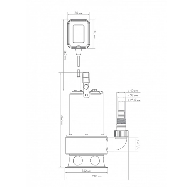 Фекальный насос Джилекс Фекальник 200/7 Н