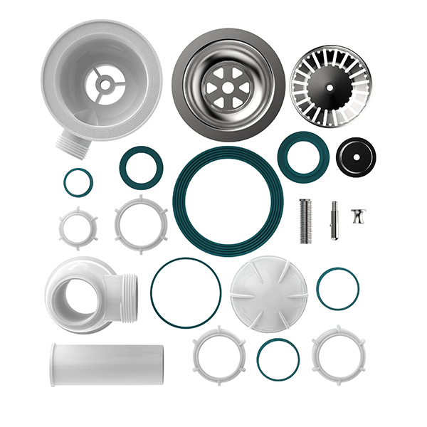 Сифон для кухни Sti B0144, 3 1/2"х40 с гибкой трубой 40х40-50