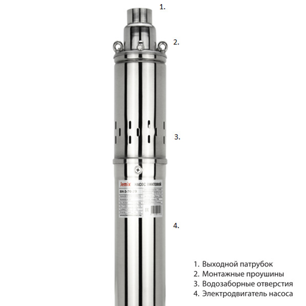 Погружной винтовой насос Jemix ВН-3-110-32