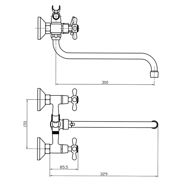 Смеситель для ванной Roegen RP120A