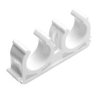 Опора полипропиленовая двойная Valfex 32/34 мм, белая