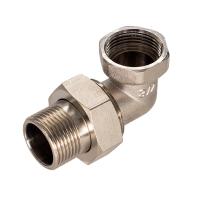 Сгон разъемный угловой (внутр.-наруж.) Valfex 1", латунный никелированный