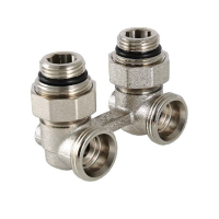 Узел для нижнего подключения радиаторов Skat H6016, угловой