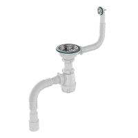 Сифон для мойки Sti B0139, 3 1/2"х40 с круглым переливом с гофротрубой 40х40-50