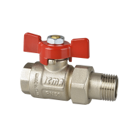 Кран шаровой латунный с американкой Icma 347, нр-вн, 1/2", бабочка