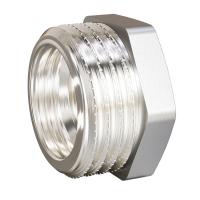 Футорка LD Pride 1" x 3/4" НР/ВР, латунная никелированная