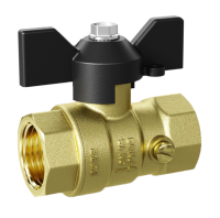 Кран шаровой латунный для манометра LD Pride 44.15.В-В.М.Б Ду 15 М 20 Ру 16 бабочка