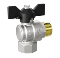 Кран шаровой латунный угловой LD Pride 47.15.В-Н.У.Б Ду 15 Ру 40 бабочка