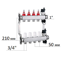 Коллектор для теплого пола Skat XF26010A, 2 выхода