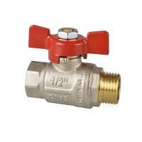 Кран шаровой латунный Icma 351, нр-вн, 3/4", бабочка