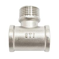 Тройник Skat sti 1/2" внутр.-наруж.-внутр., латунный никелированный
