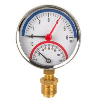 Термо-манометр Skat stm CTM14R06, радиальный, d80 мм, 0-120℃, 6 бар