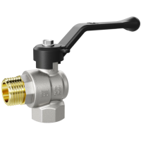 Кран шаровой латунный угловой LD Pride 47.15.В-Н.У.Р Ду 15 Ру 40 рычаг