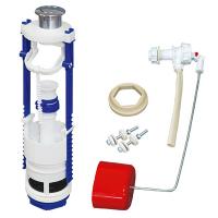 Арматура для сливного бачка FixHot Sti АС-7.1М, эконом боковая, кнопка хром