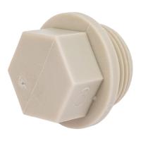 Заглушка полипропиленовая резьбовая Valfex 20 x 1/2", серая