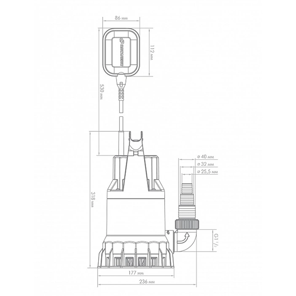 Дренажный насос Джилекс Дренажник 220/12