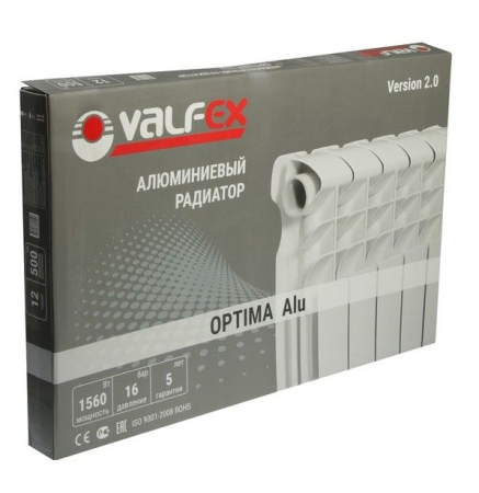 Алюминиевый радиатор Valfex Optima Version 2.0, 500 мм 10 секций