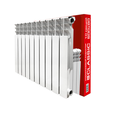 Алюминиевый радиатор Sti Classic 500/80, 10 секций