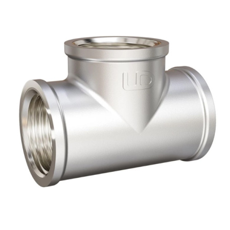 Тройник LD Pride 1/2" ВР/ВР/ВР, латунный никелированный