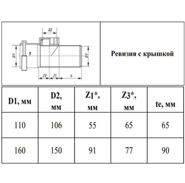 Ревизия для наружной канализации Valfex 160 мм