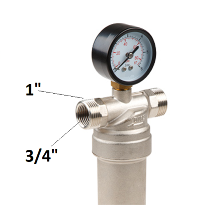 Фильтр промывной Skat H5012 с манометром 3/4