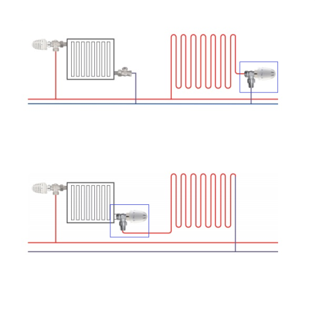 Вентиль RTL Meibes F11882, прямой, регулировка по теплоносителю