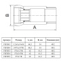 Соединение прямое для полотенцесушителя Vieir VSFH54, 1x3/4, вн-нар