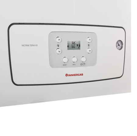 Газовый котёл Immergas Victrix Tera V2 24 Plus, с трубой, датчик температуры, комплект к бойлеру
