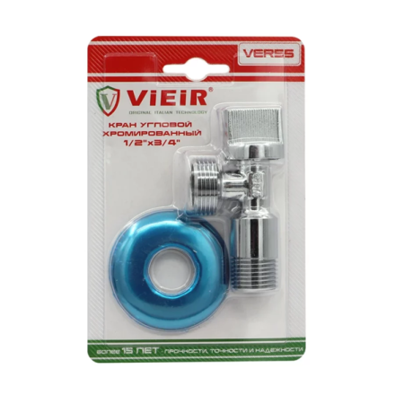 Кран сантехнический угловой Vieir VER55 1/2 x 3/4 наружная