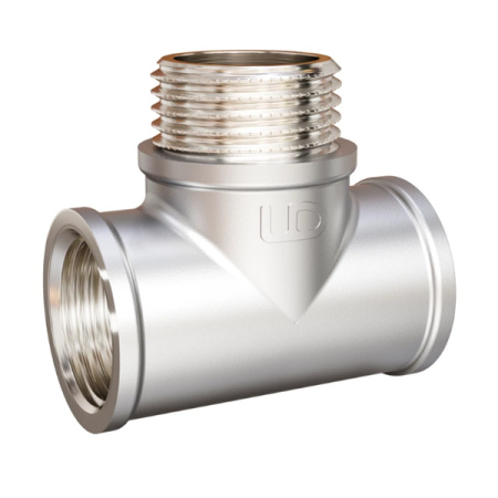 Тройник LD Pride 3/4" ВР/НР/ВР, латунный никелированный