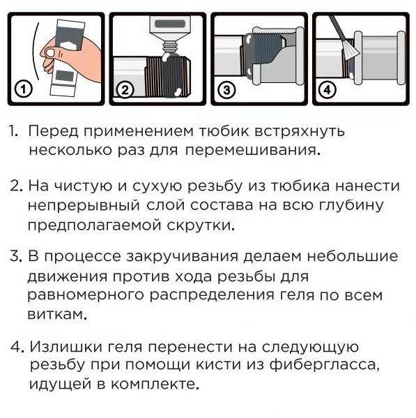 Гель анаэробный "СанТехМастер" синий, 35 гр